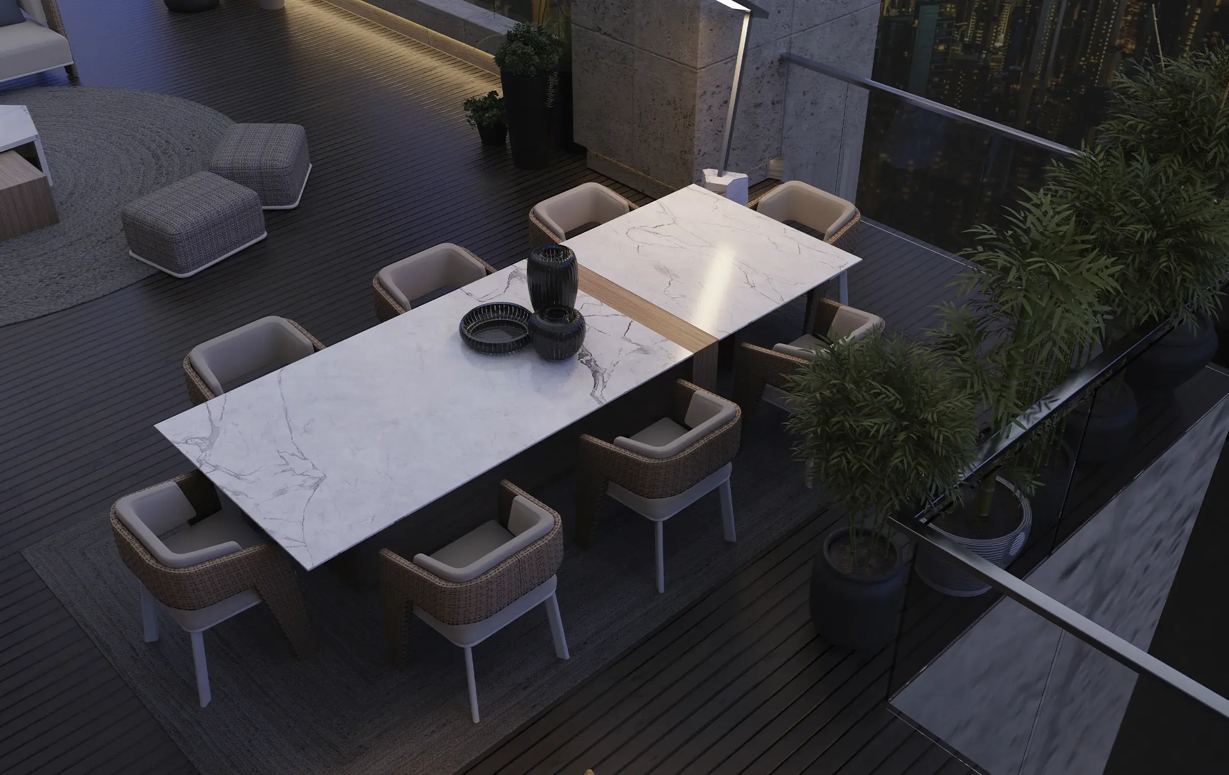 Cyclone Outdoor Dining Table - 9