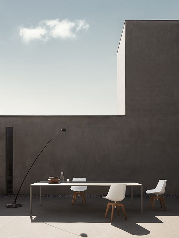 Tense Outdoor Table | Colour: Reconstructed Stone White Calce X131