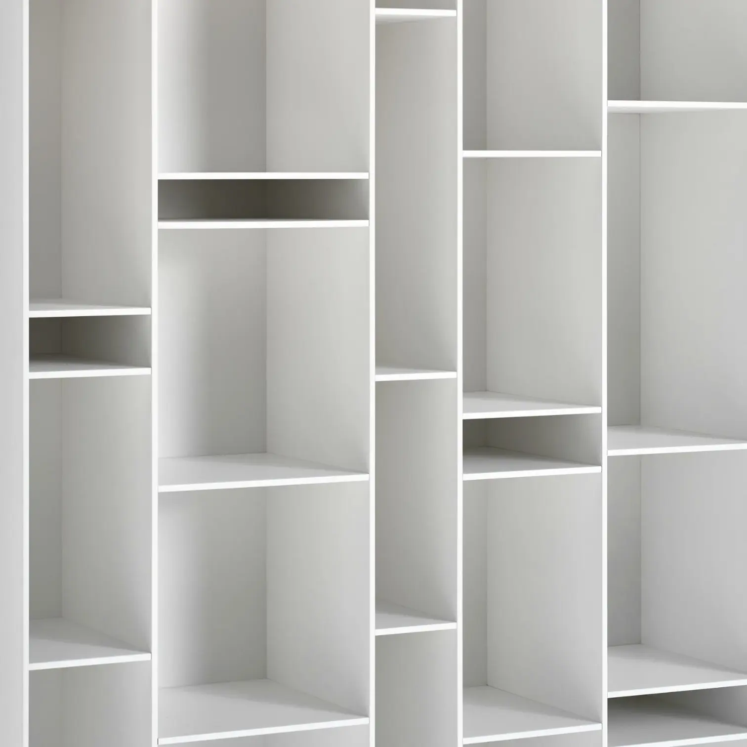 Italian Bookcase Random 3C ☞ Colour: Matt Laquered White X042