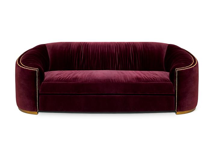 Premium Red Curved Sofa