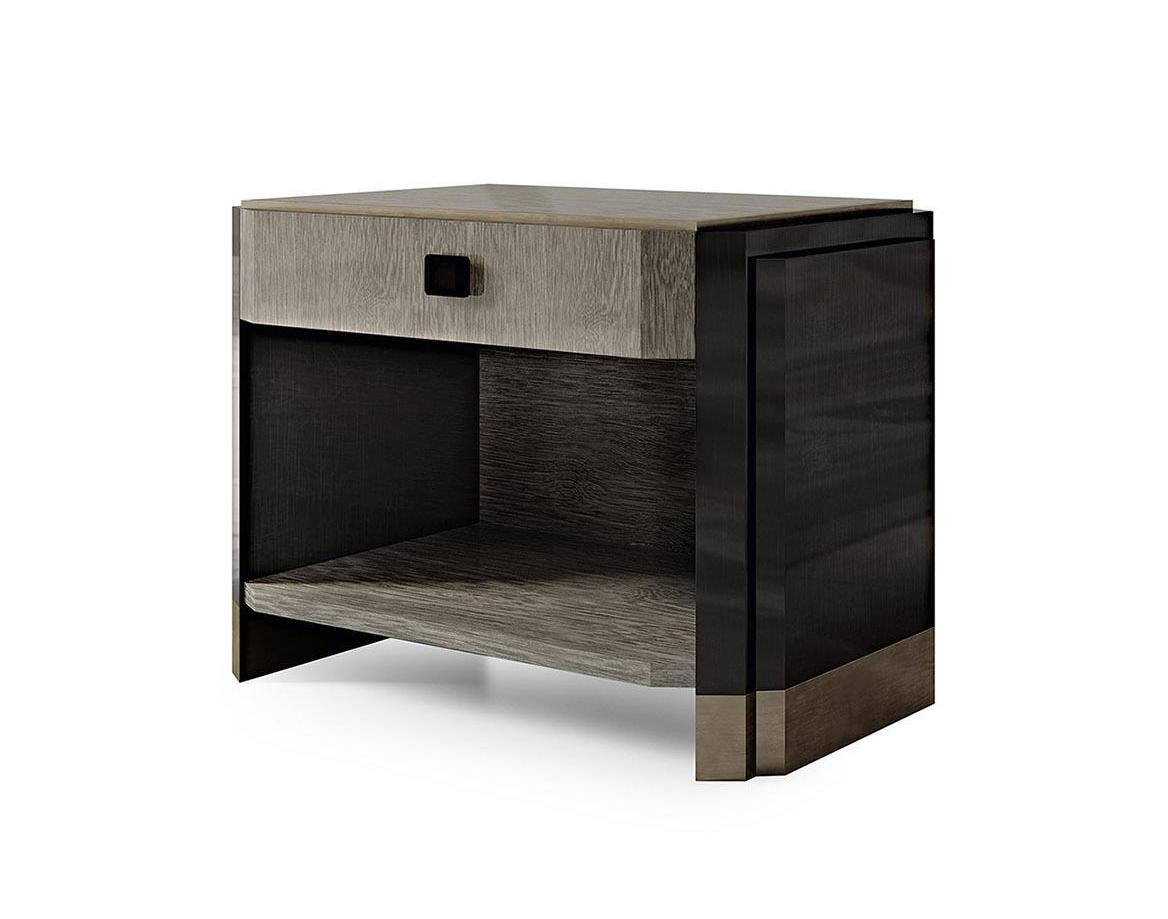 Bronze-Finished Bedside Table