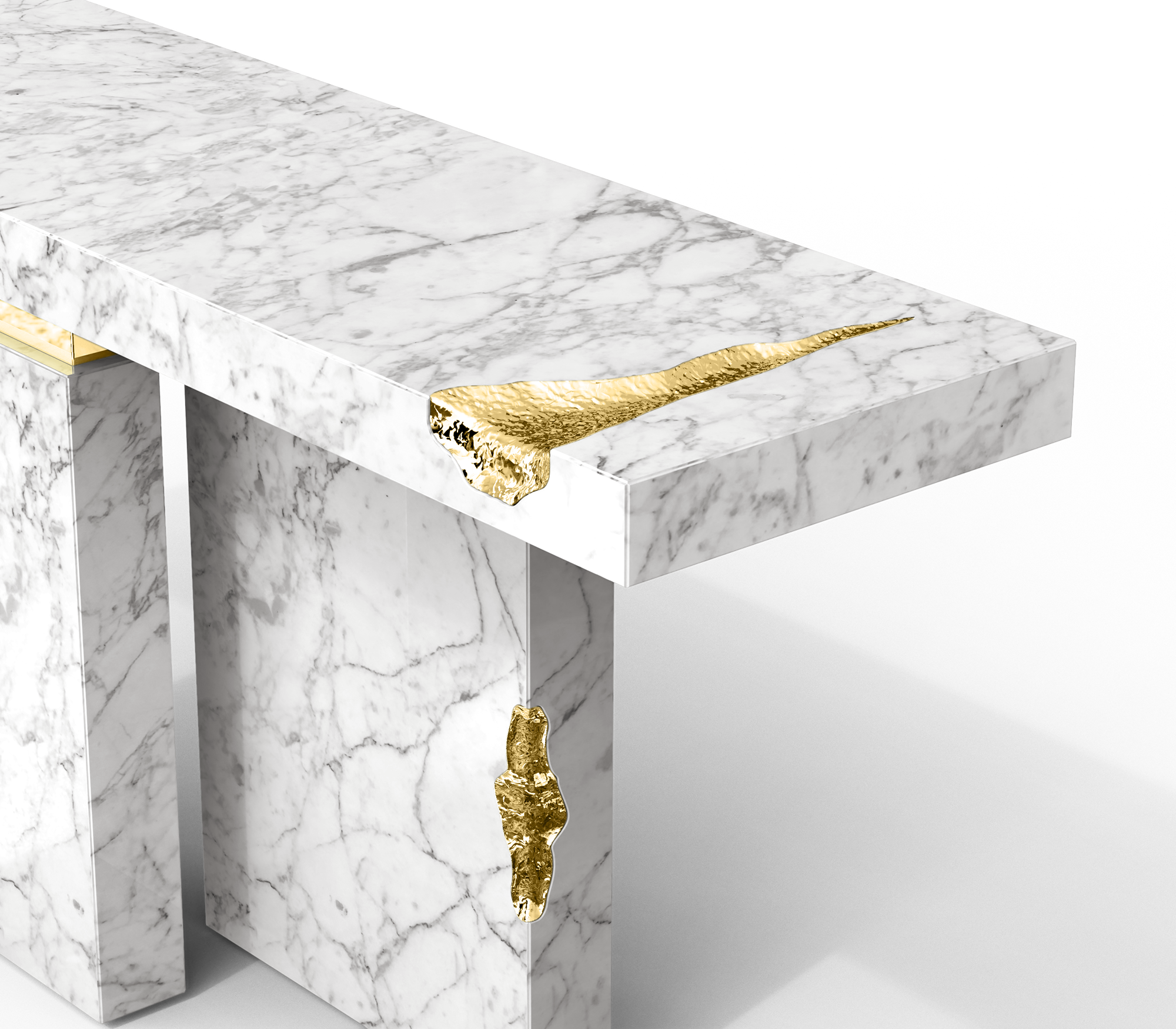 Dominion Carrara Marble Console