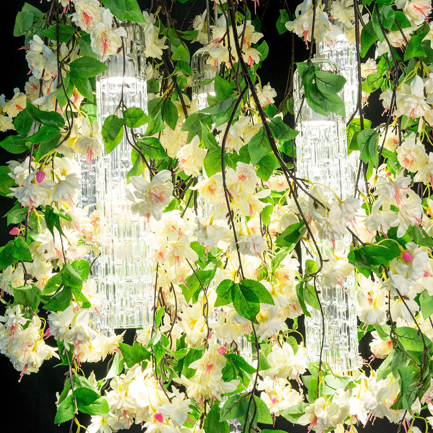 White Cascade Large Chandelier