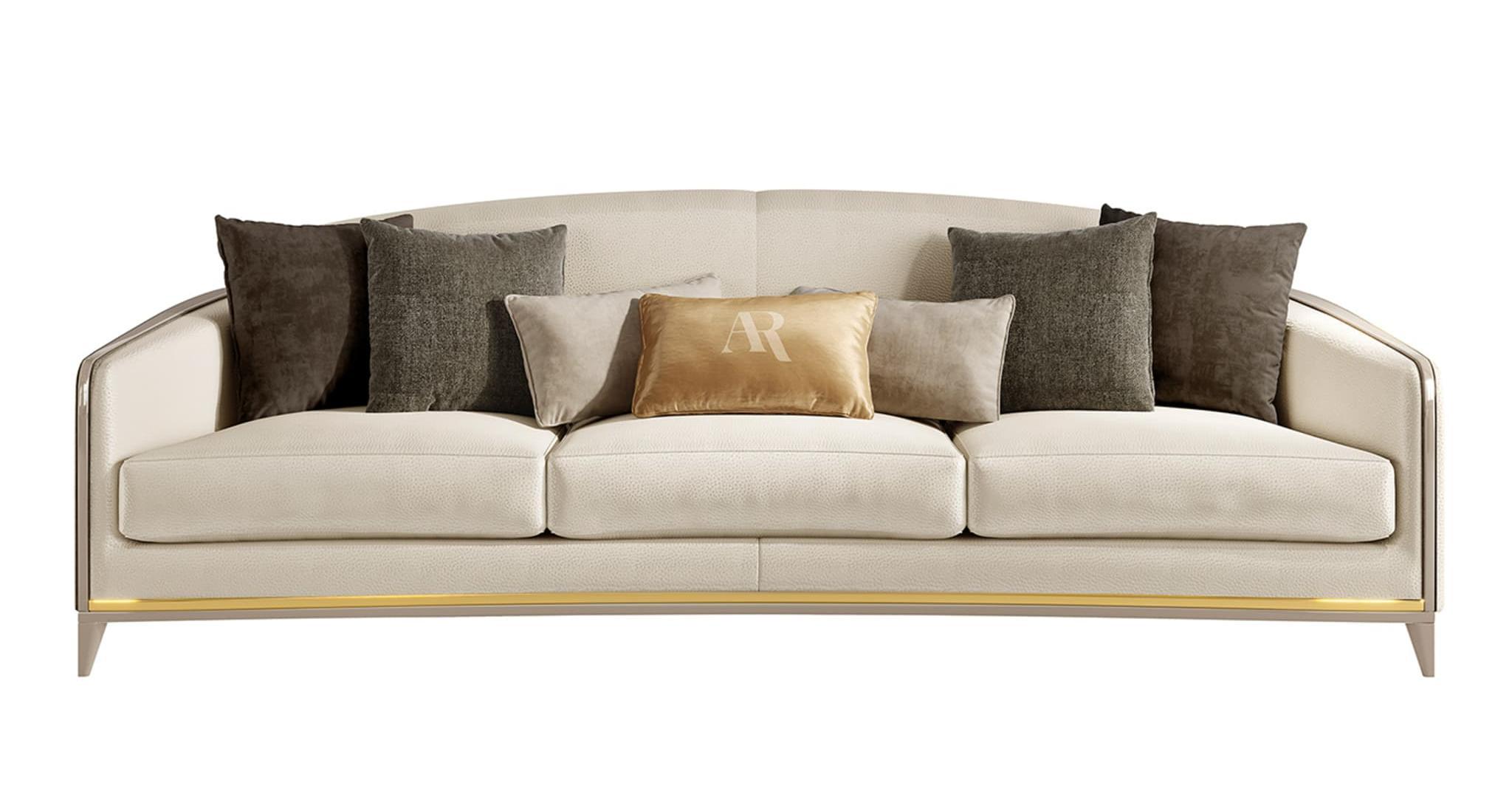 Artisan Three-Seater Beige Sofa | Configuration: With Cushions