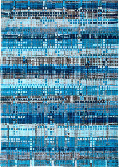 Blue Avenue Rug ☞ Size: 80 x 150 cm