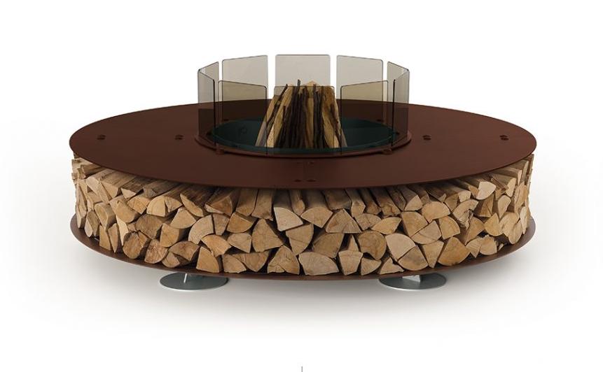 Zero Steel Brown Fire Pit