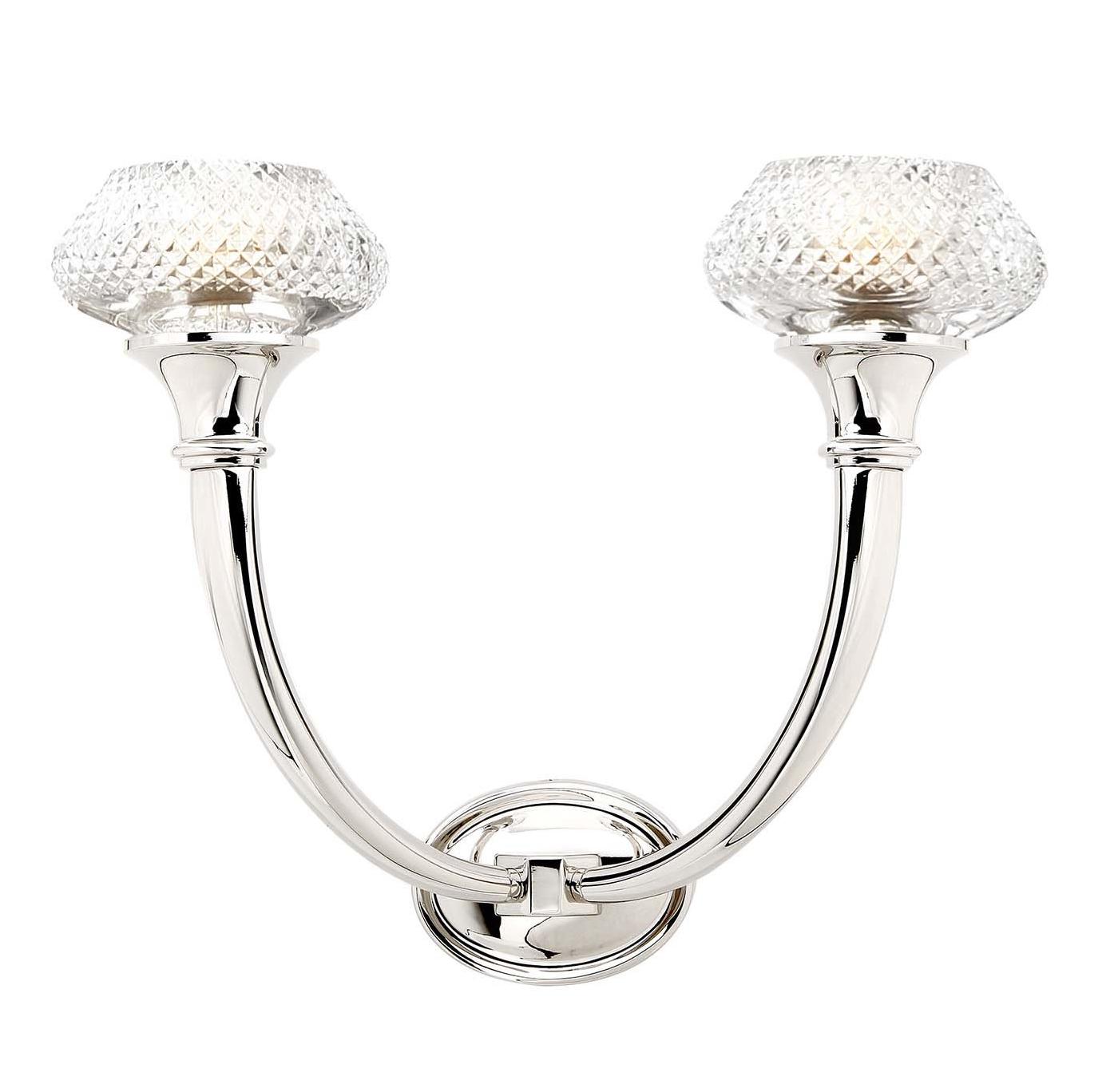 Coppe Crystal Wall Sconce in Nickel Finish