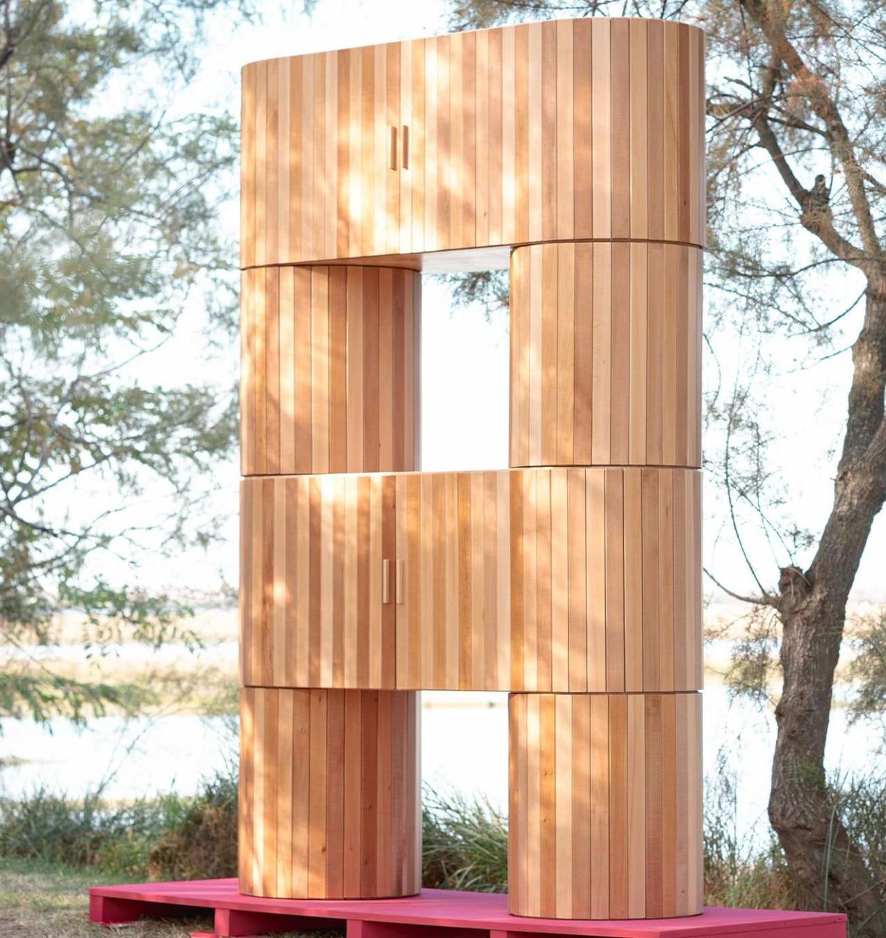 Natural Lime Wood Cabinet