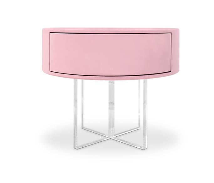 Nimbus Pink Bedside Table