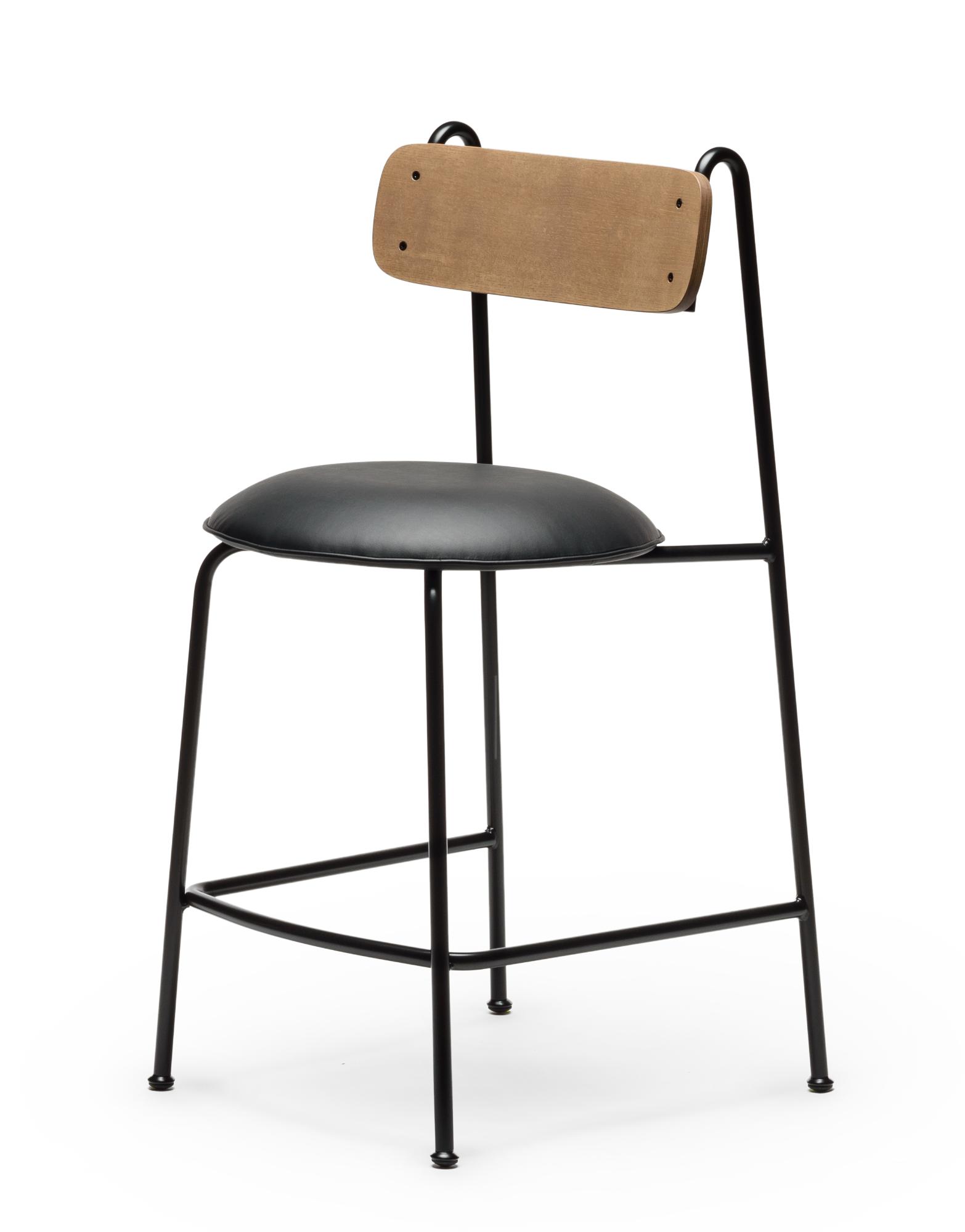 Lena Black Bar Chair