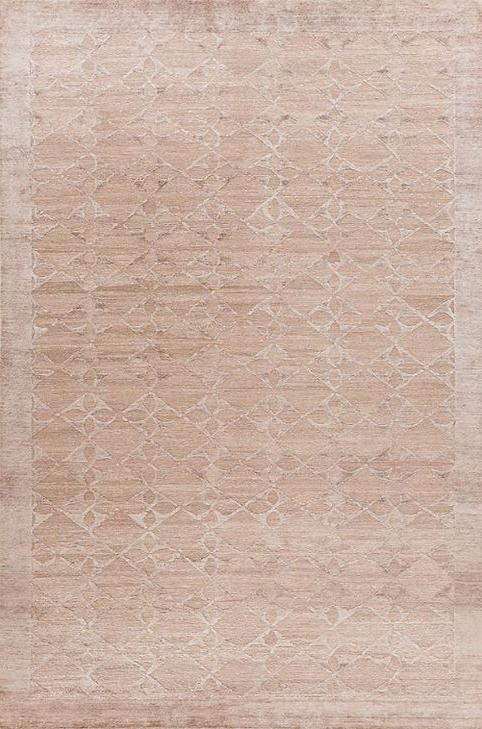 Hand-Knotted Bamboo Silk Indian Rug