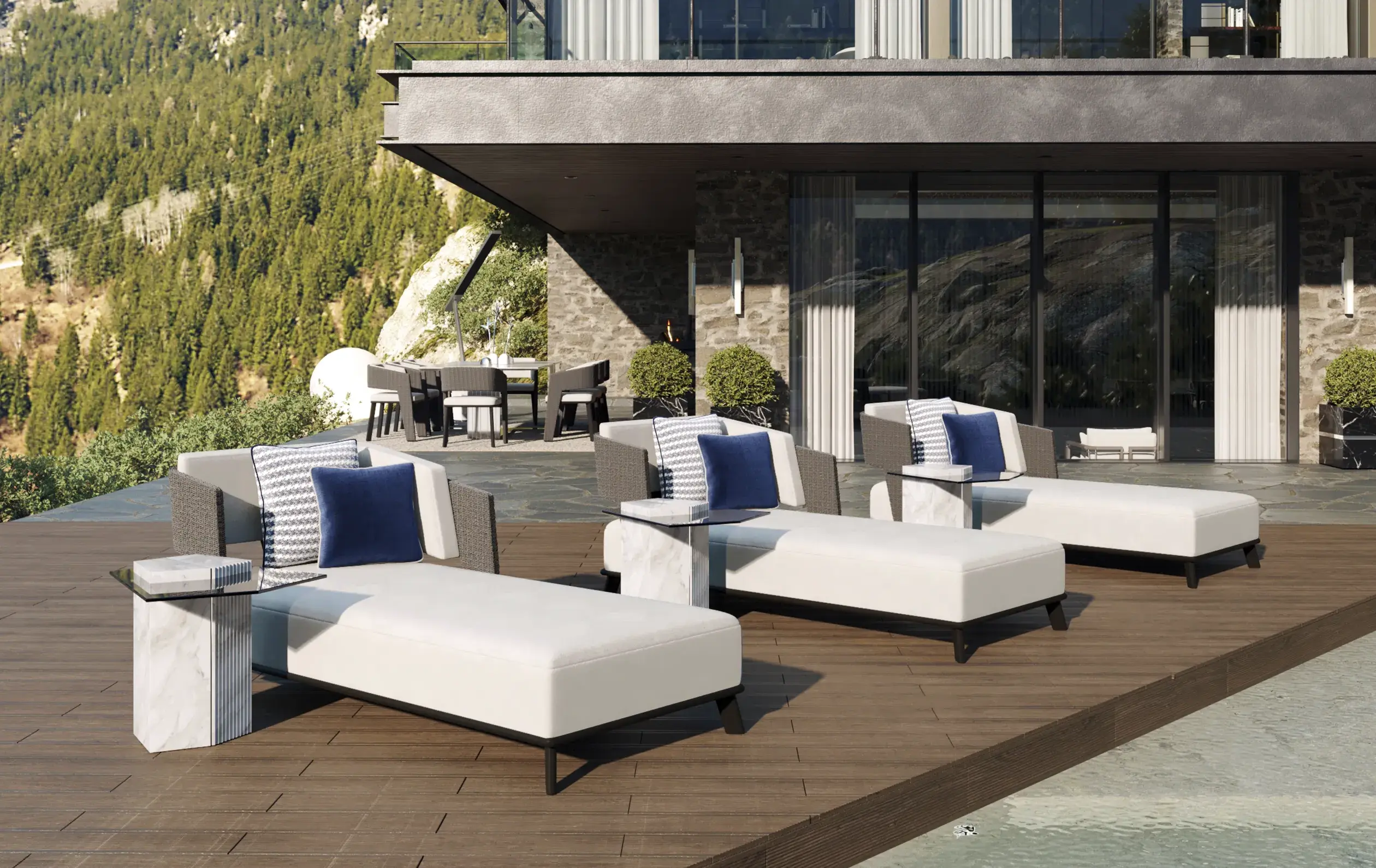 Regent Grey Chaise Longue - 1