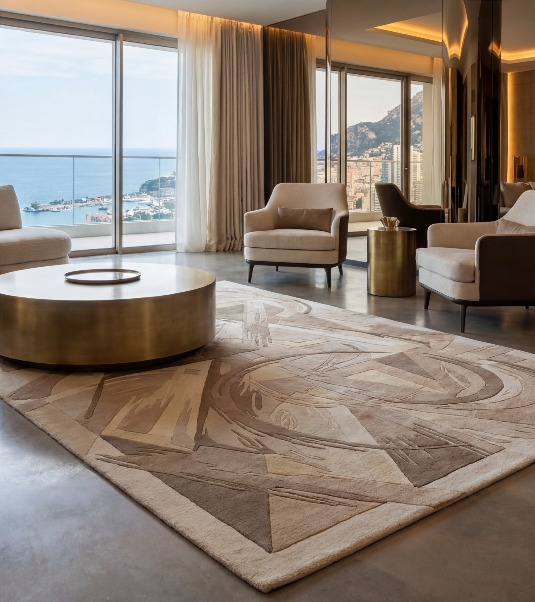 Stone Rosette Rug