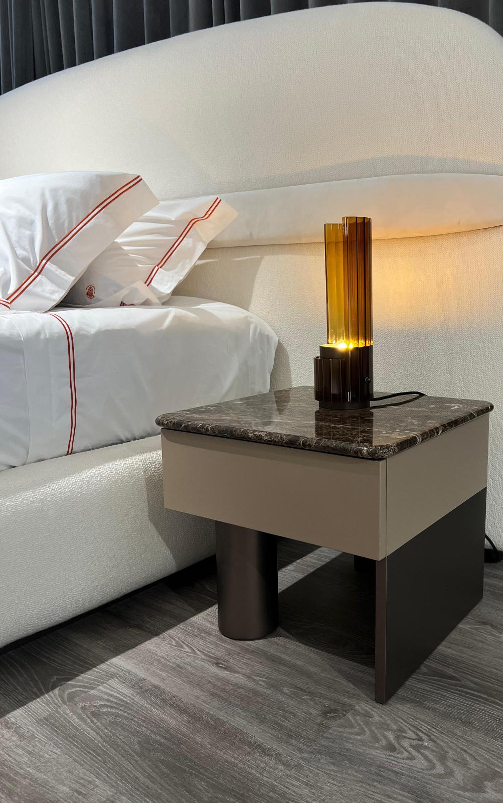 Bon Ton Bedside Table with Marble Top
