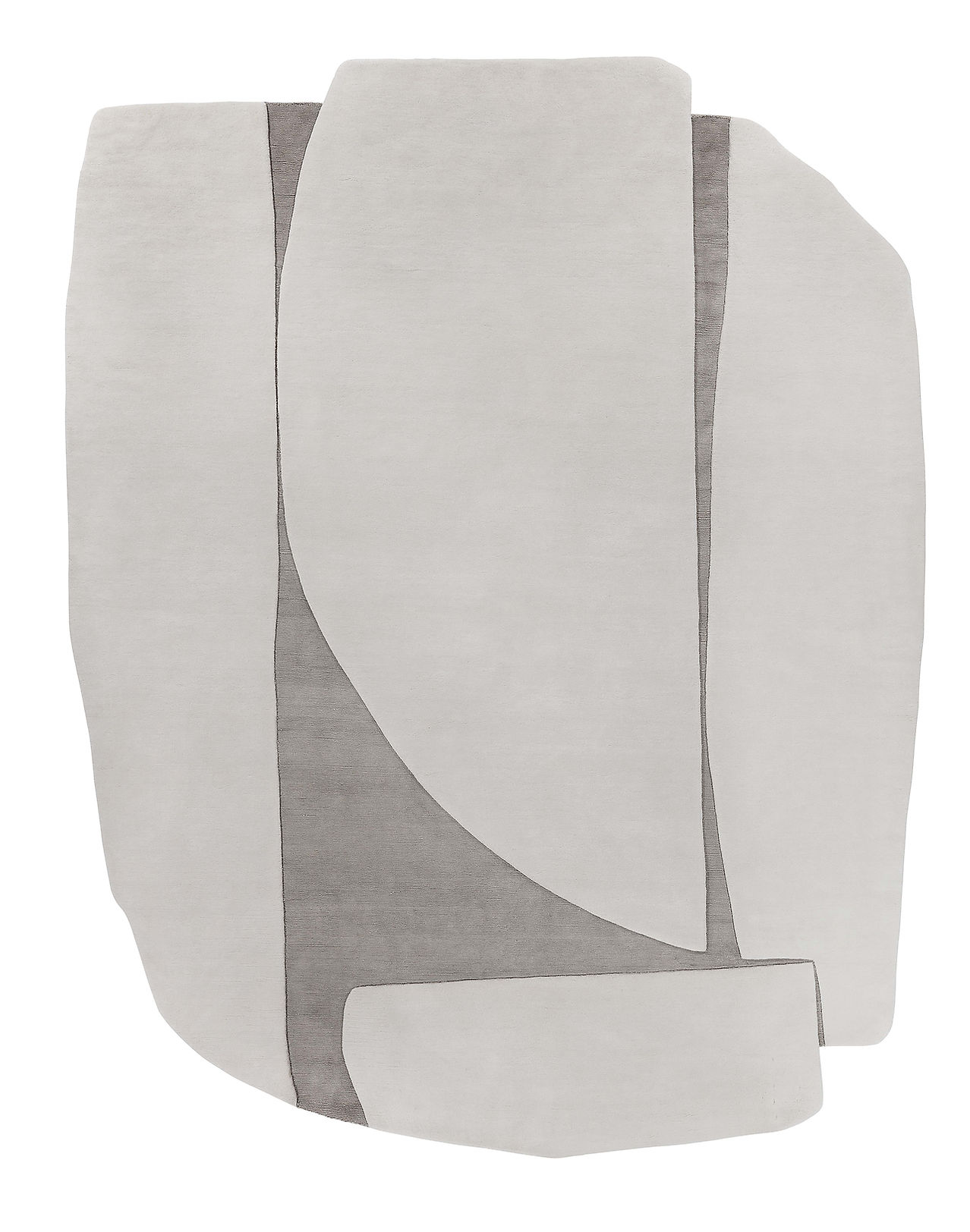 Shaped Gray Rug | Size: 280 x 360 cm