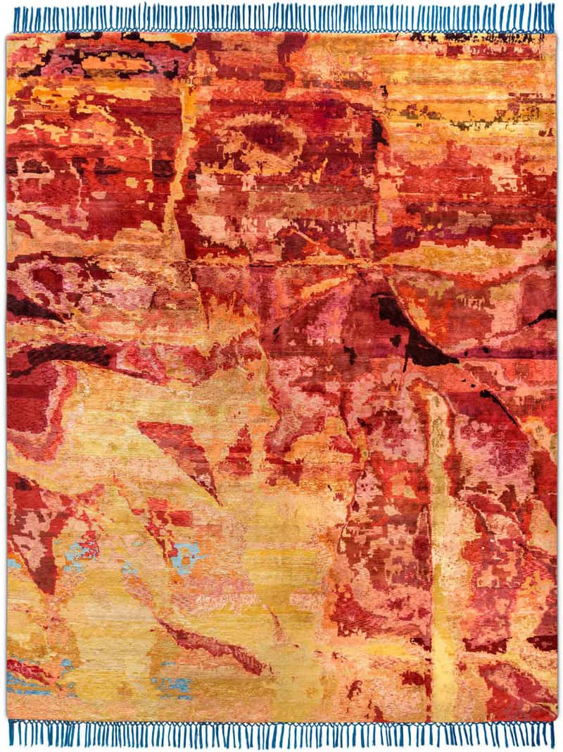 Eco Orange / Red Luxury Hand-Knotted Rug