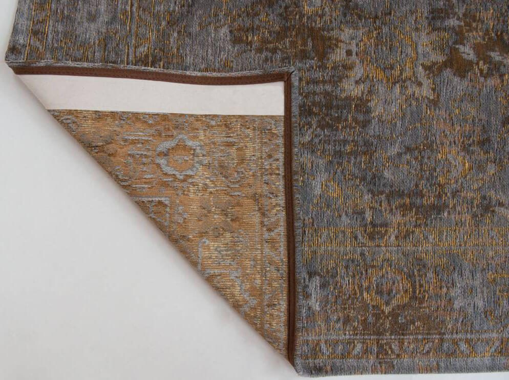 Grey Beige Bright Persian Vintage Rug ☞ Size: 60 x 90 cm