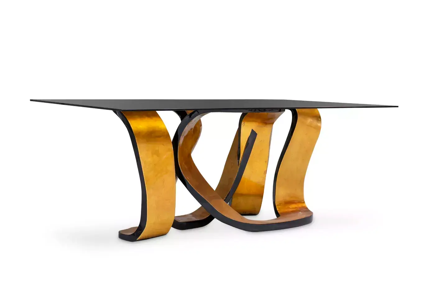 Ribbon Gold Leaf Dining Table