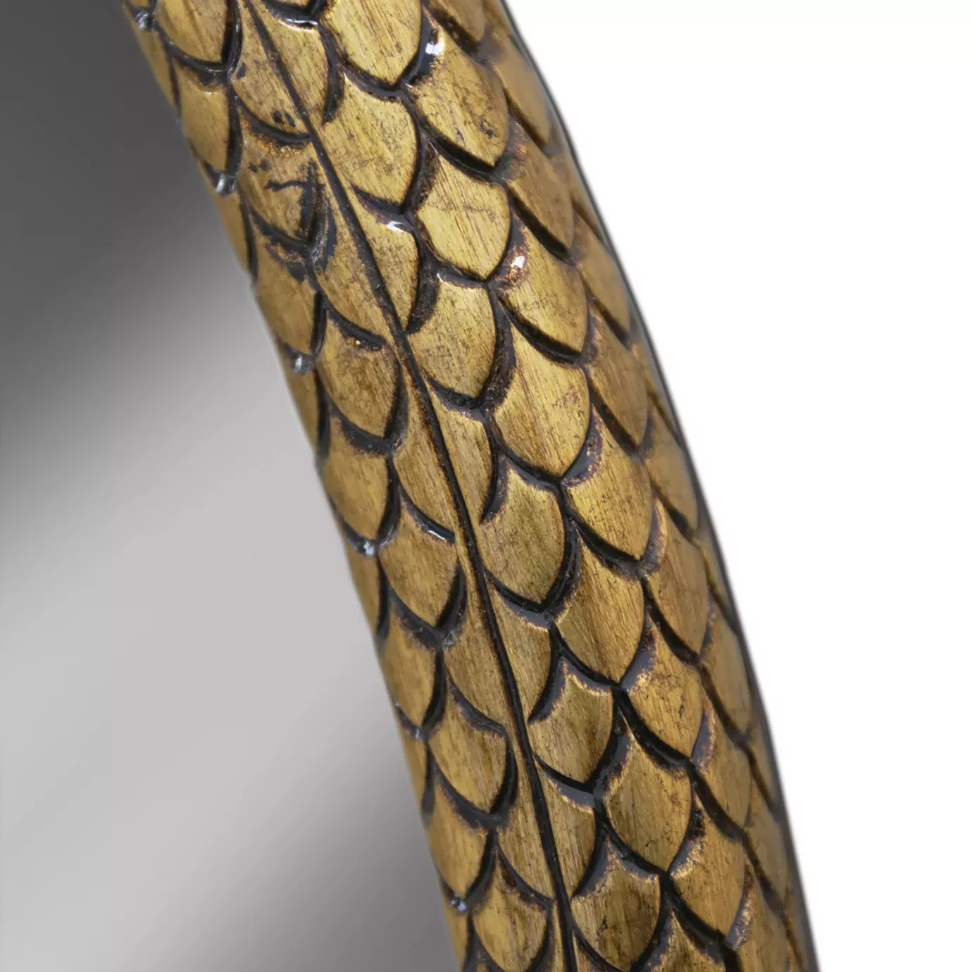 Serpentine Apple-Shaped Wall Mirror