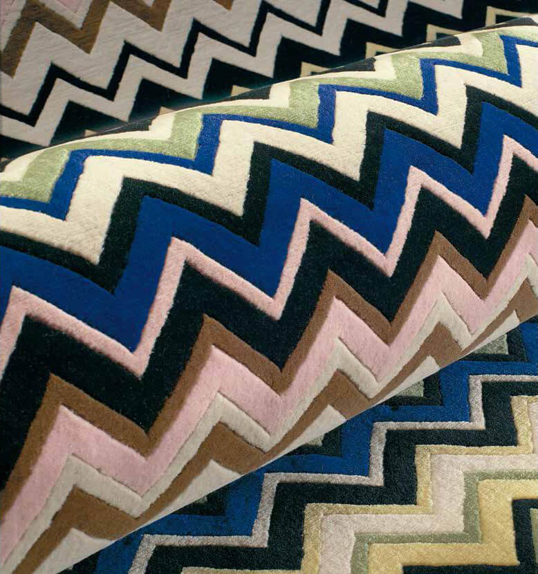 Multi Colored Chevron Rug Missoni Orthez