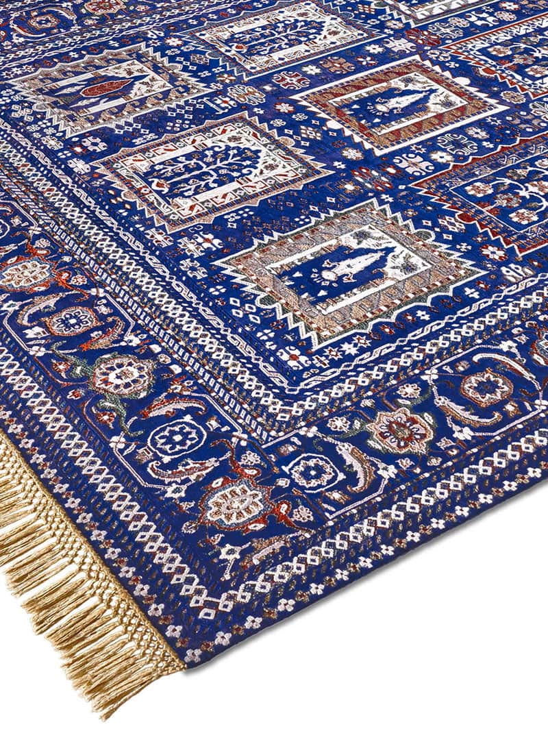 Mughal Blue Handmade Luxury Rug