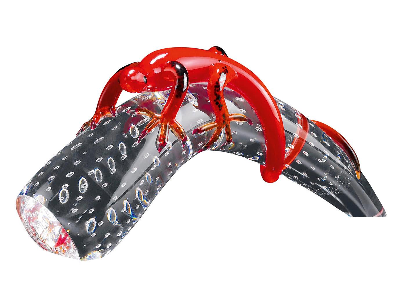 Glass Horn with Gecko Detail