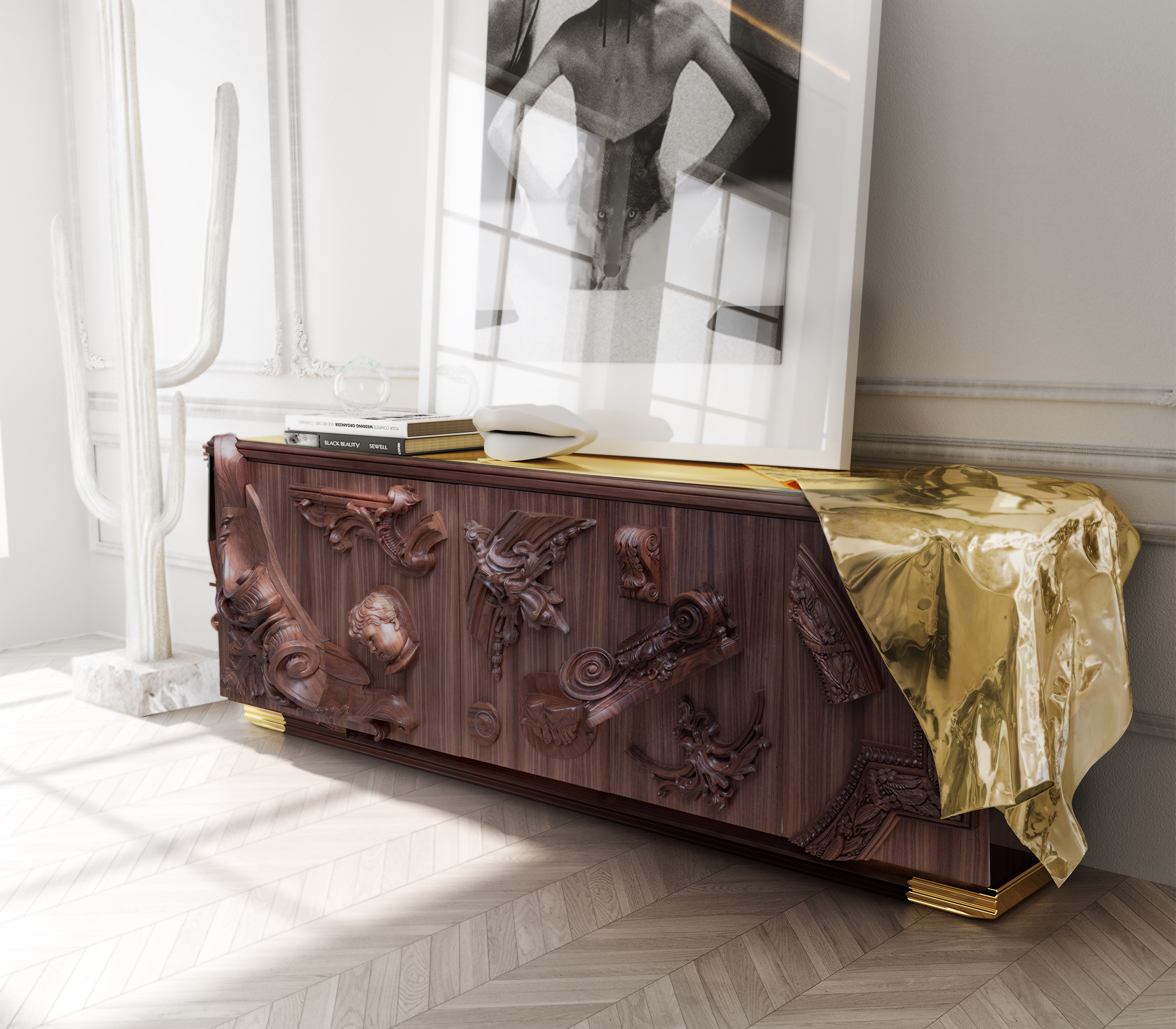 Valiant Walnut Wood Sideboard