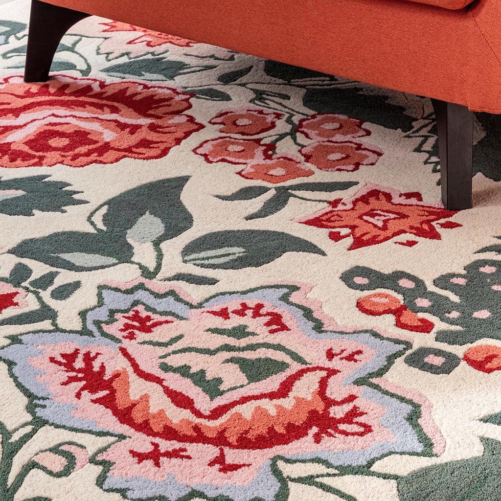 Wendling Floral Poppy Red Rug