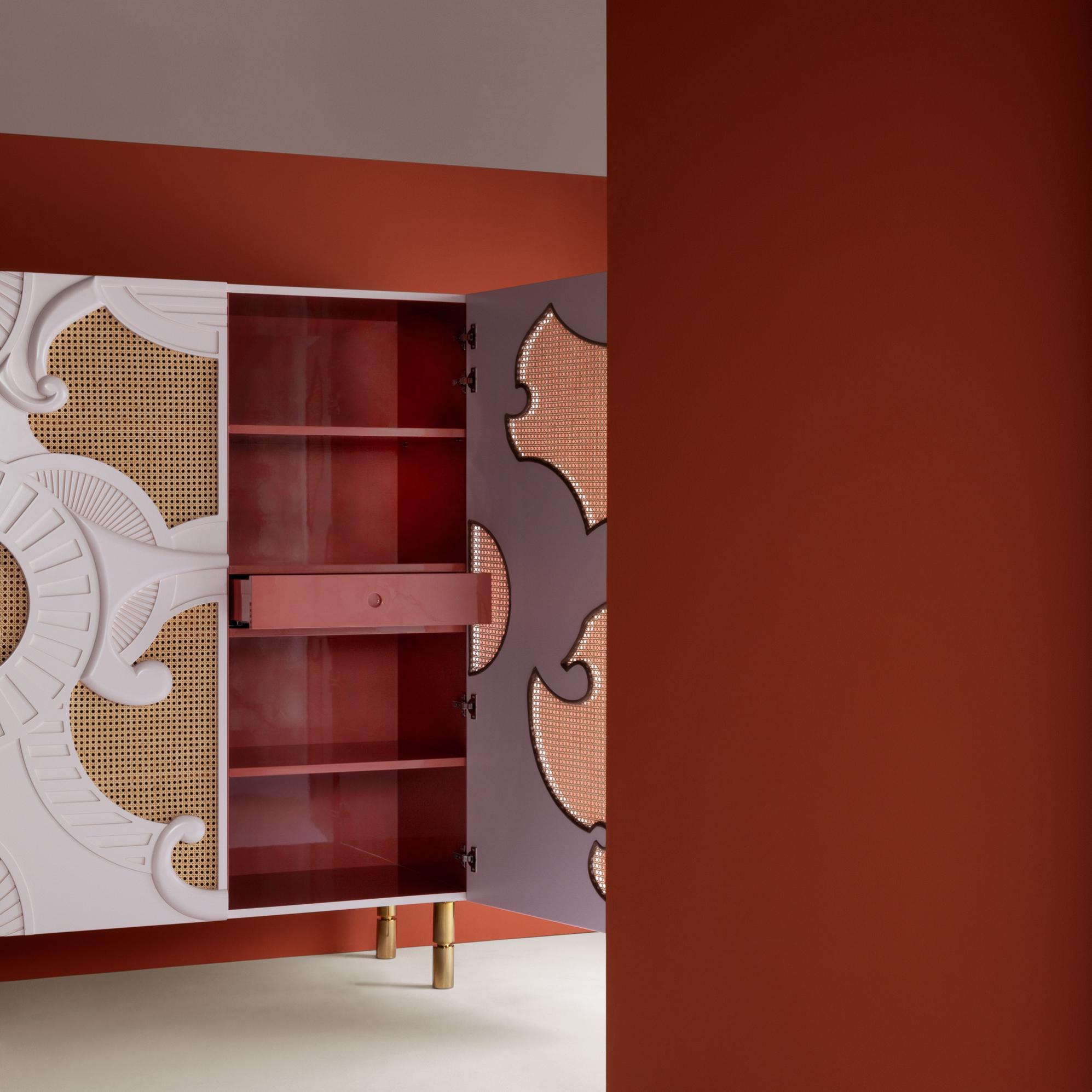 Traje De Luces Handcrafted Bar Cabinet