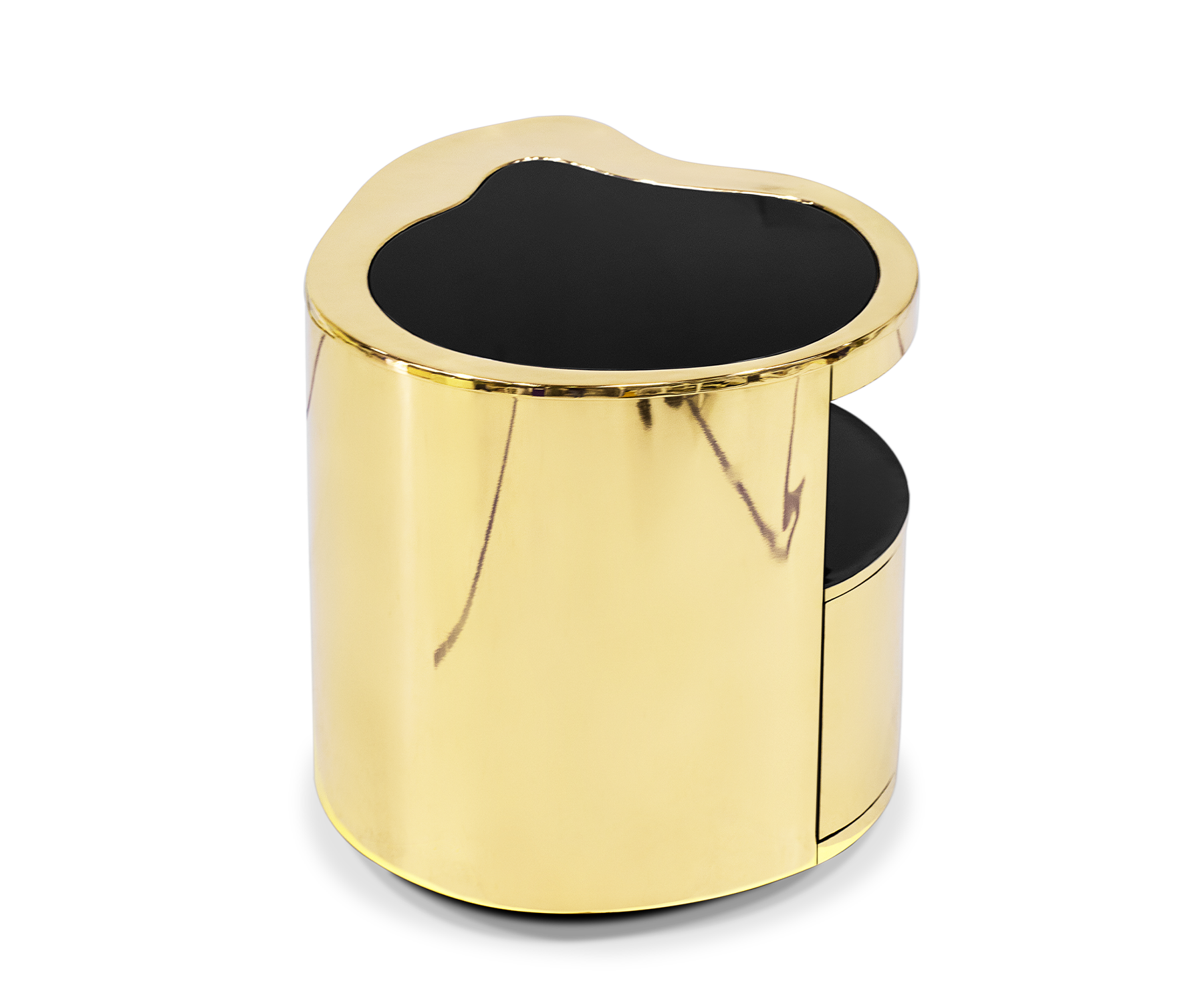 Crest Gold Bedside Table