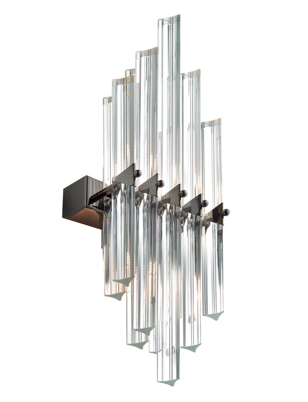 Vela Dark Nickel Trihedron Wall Sconce