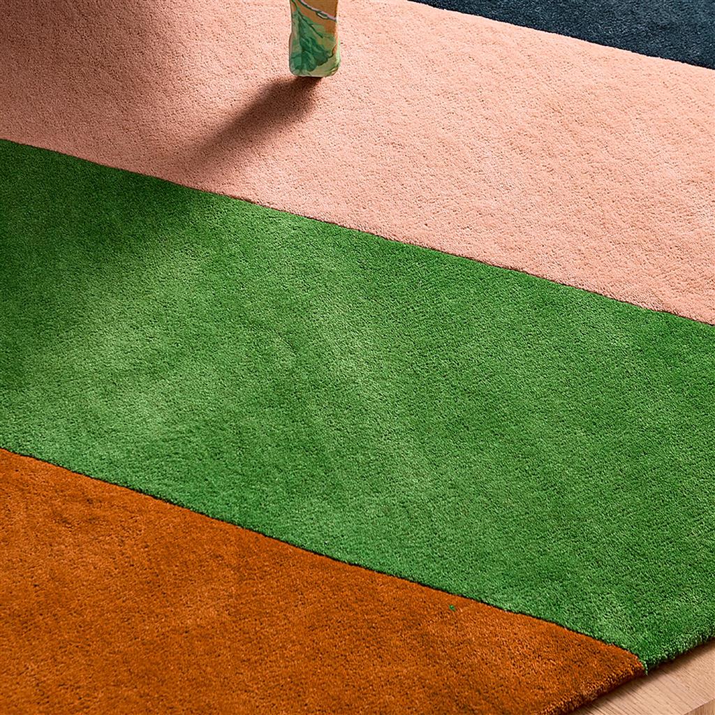 Sherbet Stripe Emerald/Amber Rug