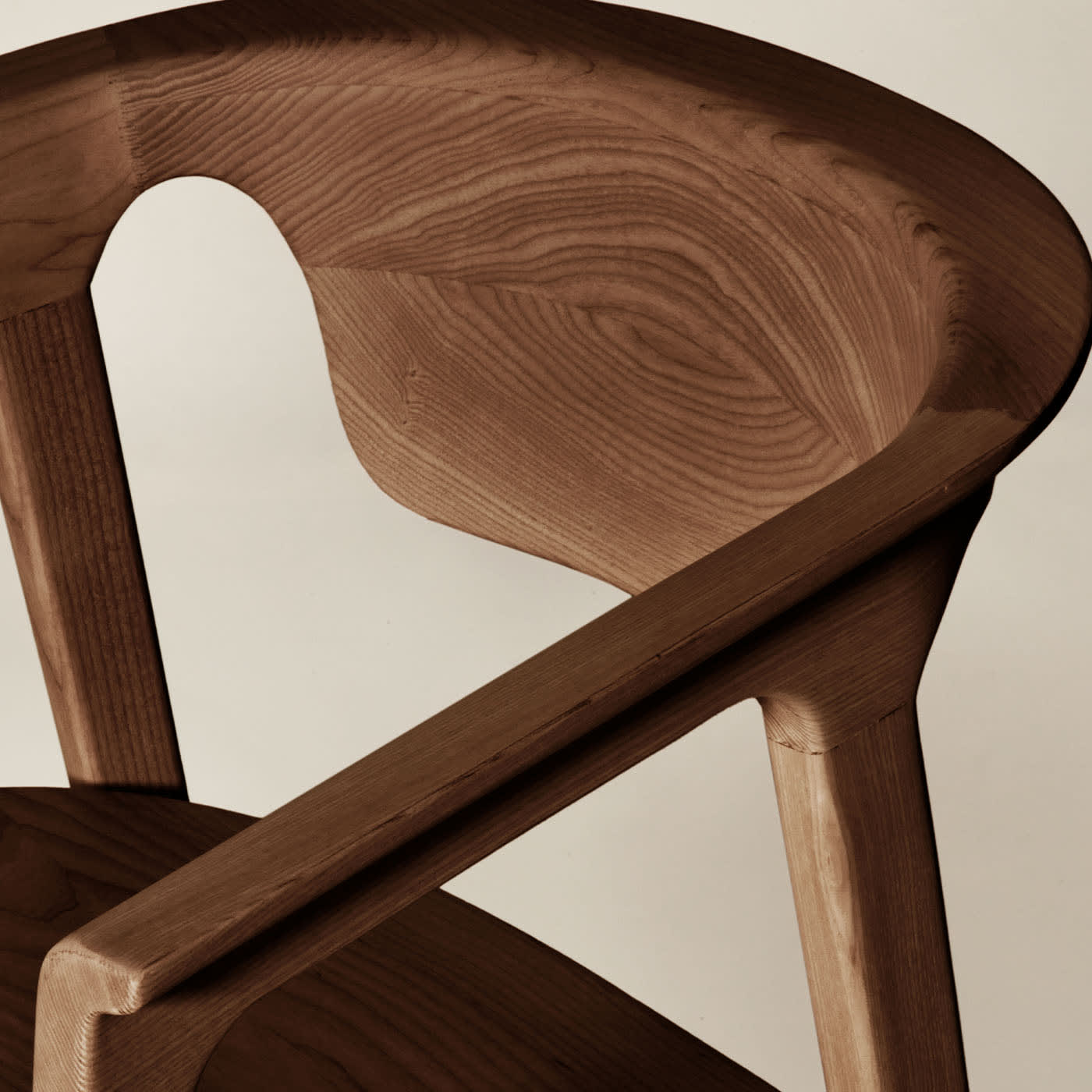 Duna Premium Brown Ash Chair Crafted in Italy