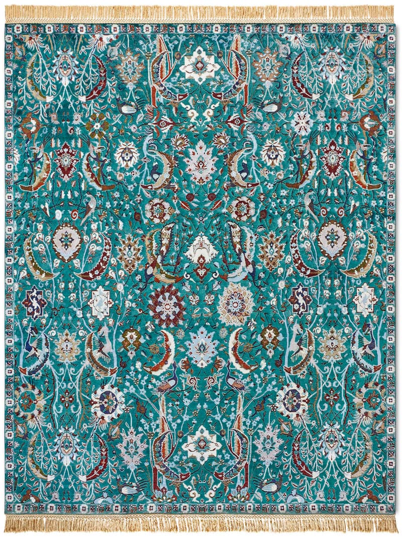 Kerman Green Handmade Luxury Rug