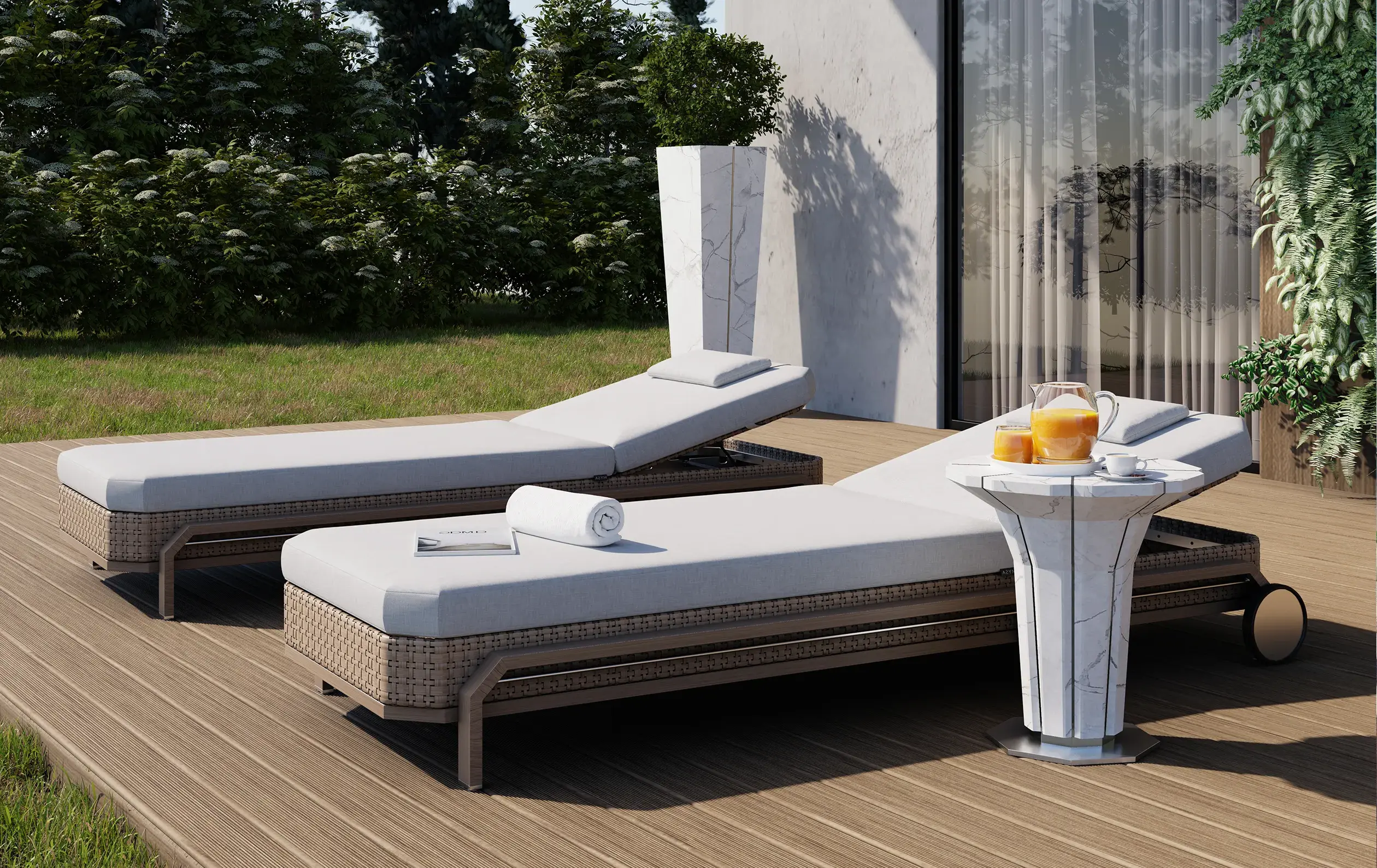 Legacy Wood Sunlounger - 7