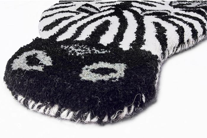 Animals Zebra Black / White Rug