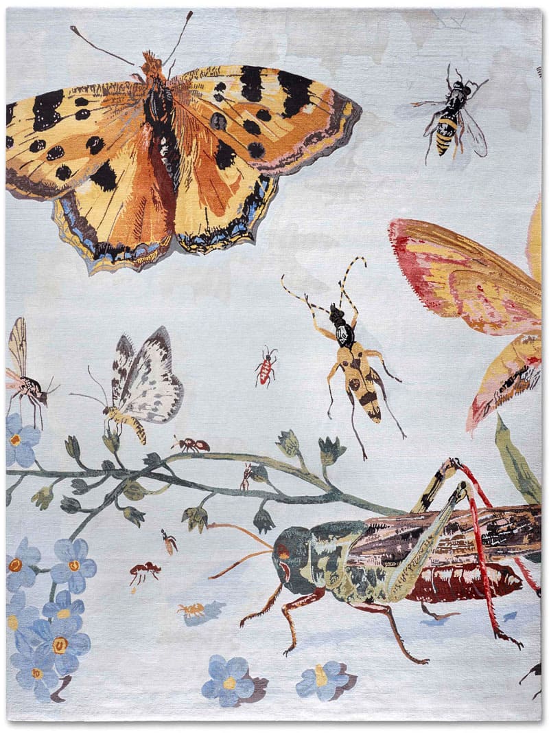 Grasshopper Hand-Woven Rug