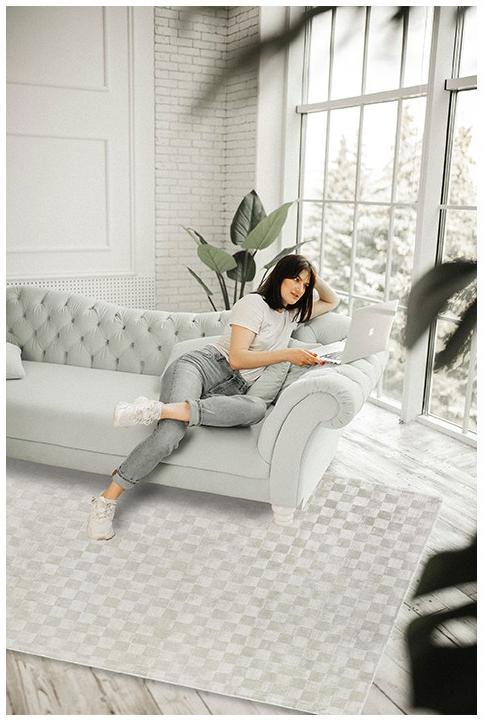 Eco-friendly Tencel Silver Rug