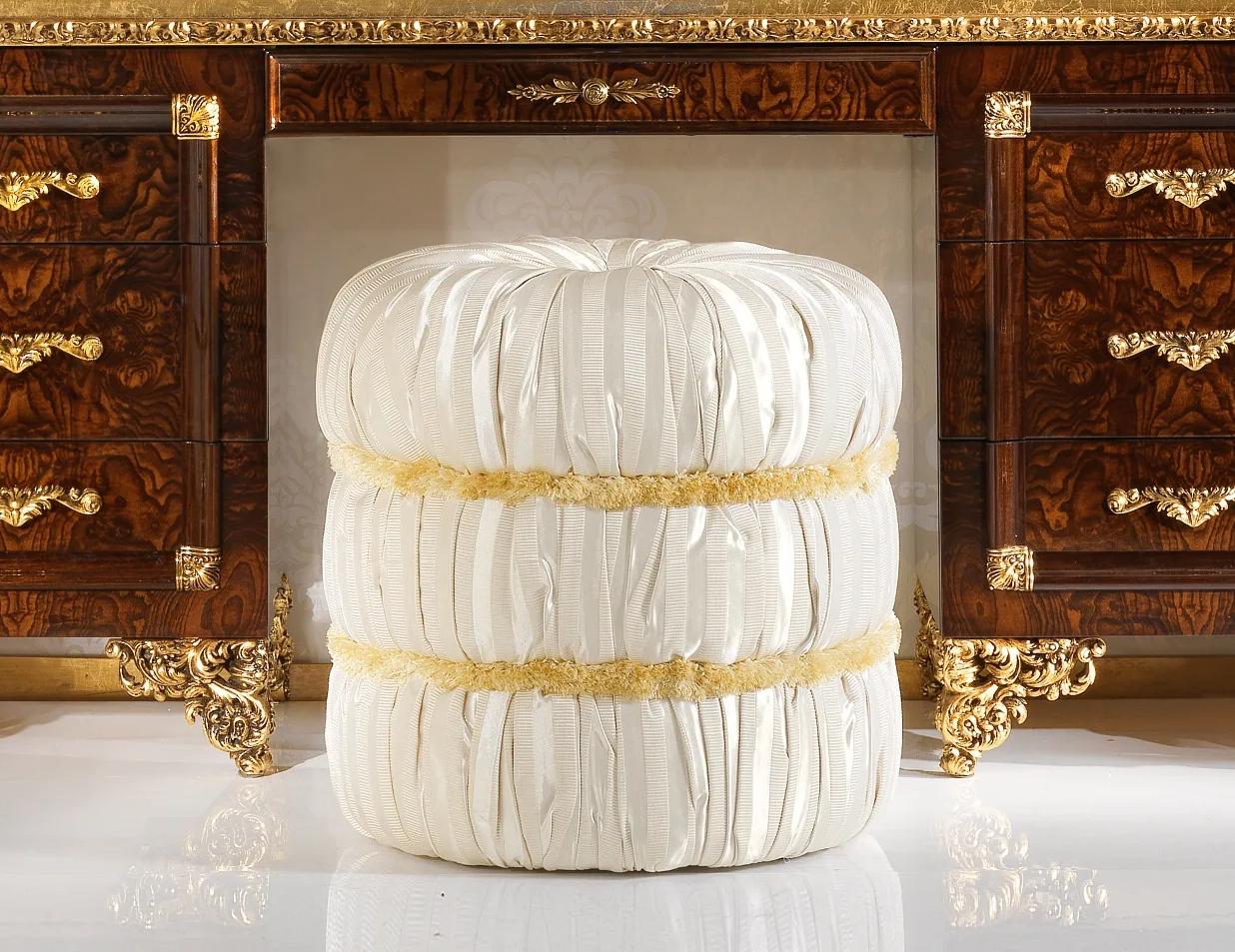 Royal Crafted Beige Pouf