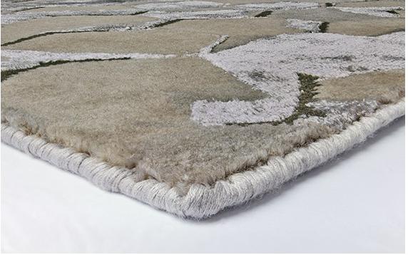 Honeycomb Wool / Viscose Hand-Knotted Rug