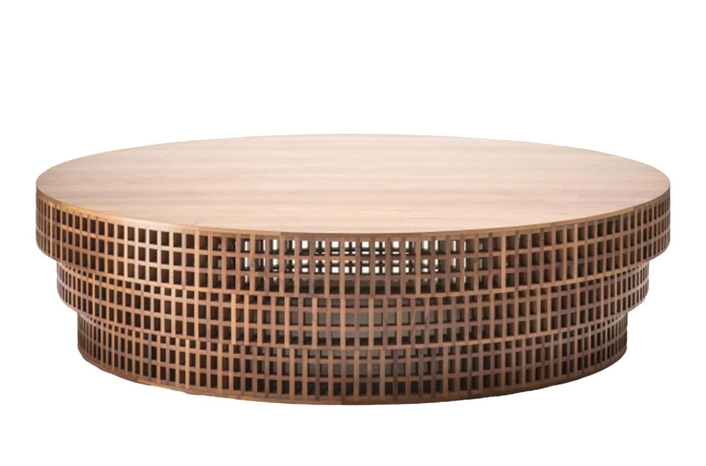 Round Walnut Coffee Table