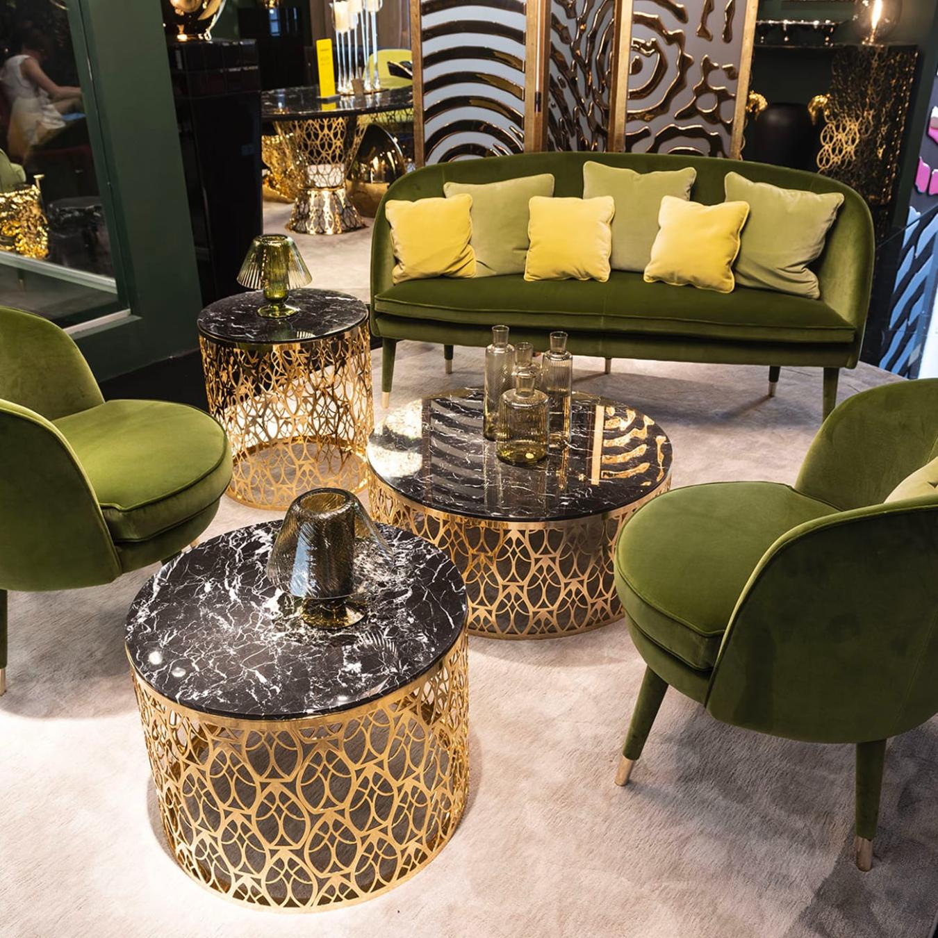 Cabaret Gold Finish Coffee Table