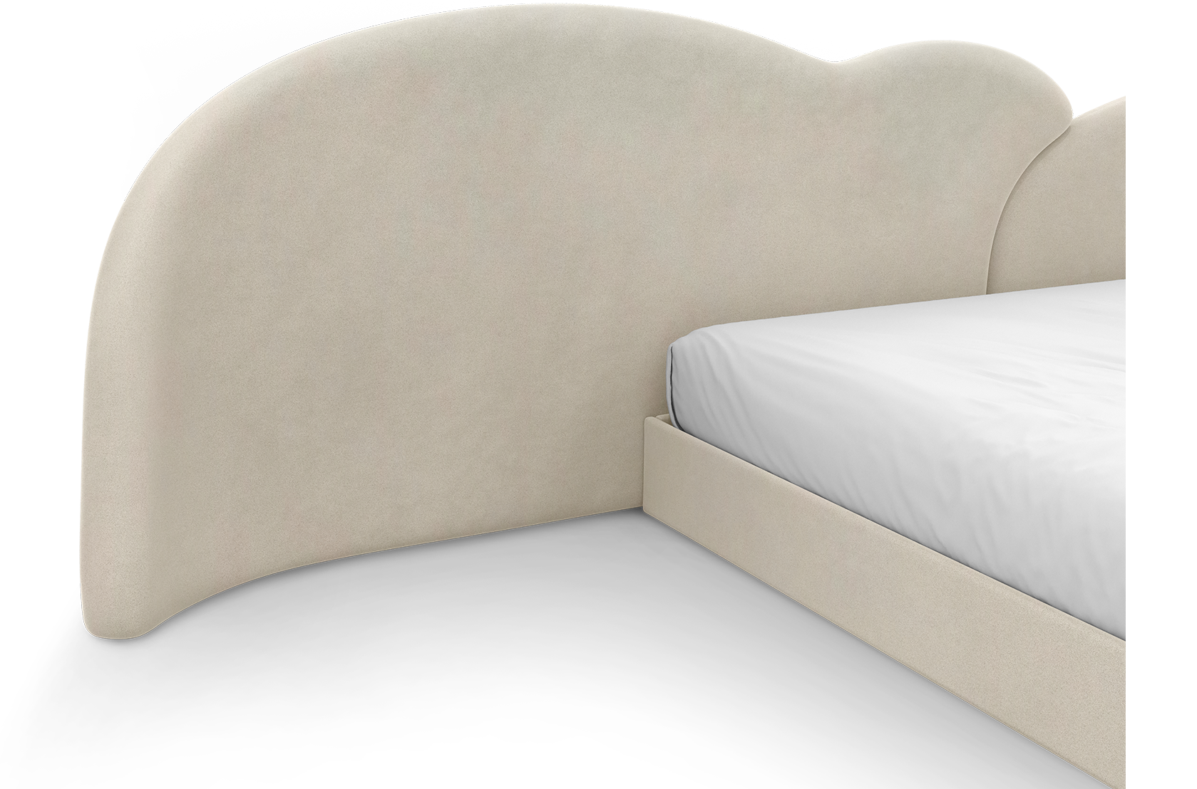 Fluffy Sky 2 Beige Children's Bed