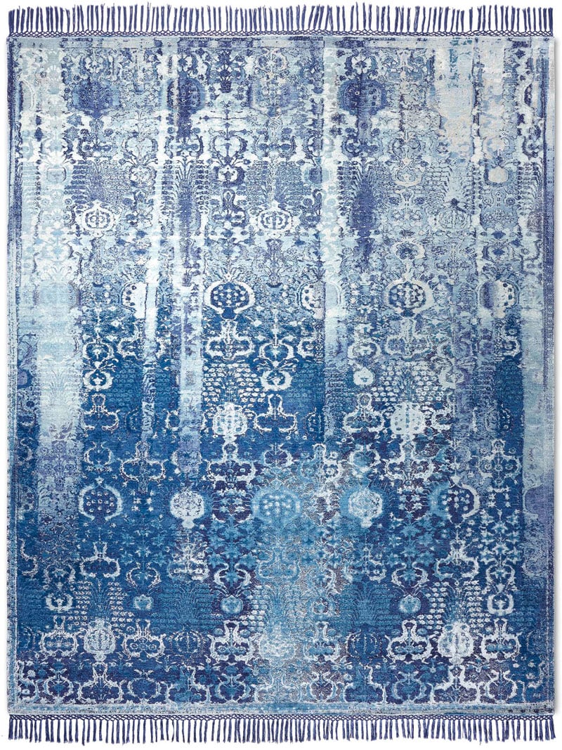 Woods Blue Hand-Knotted Rug