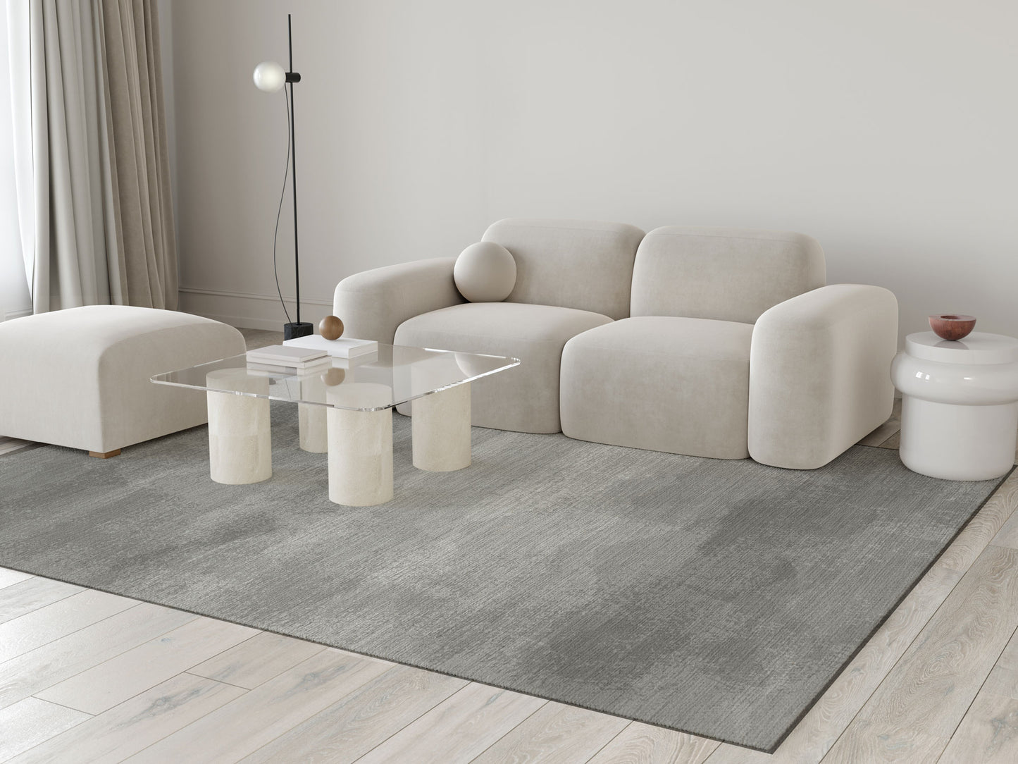 Waves Zandvoort Grey Rug