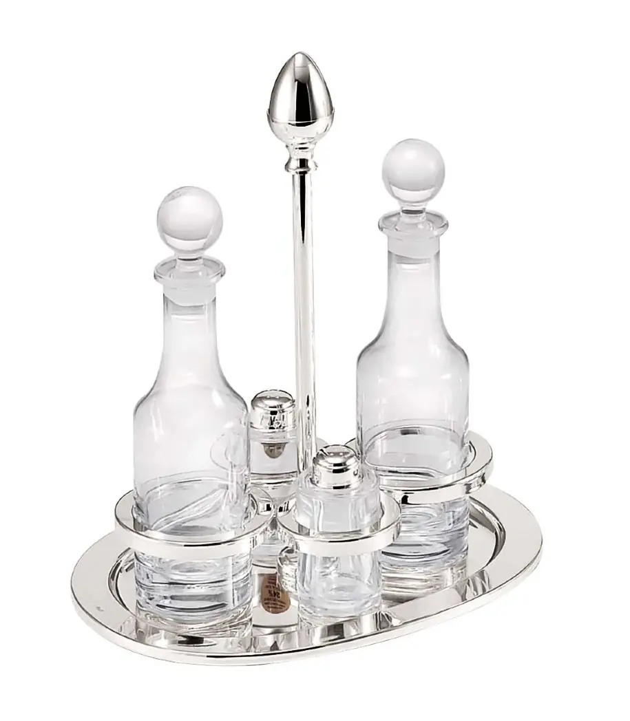 Charlotta Silver Oval Oil Cruet