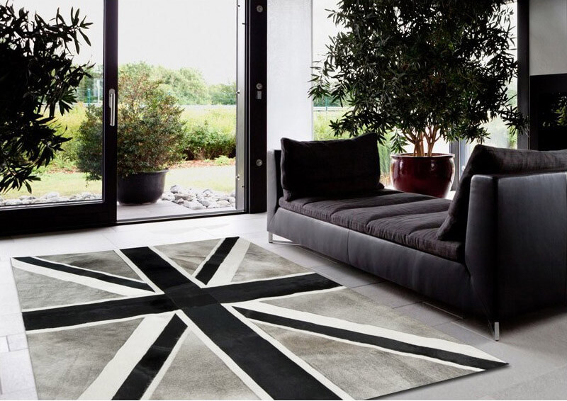 Union Jack col.2 Cowhide Rug