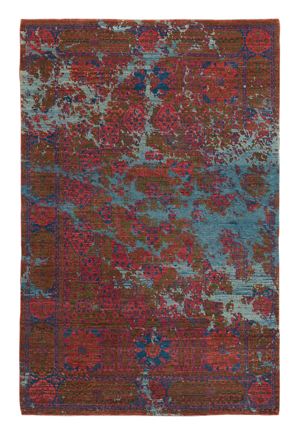 Mamluk Columbus Sky Red Blue Rug