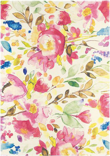 Modern Colorful Floral Rug Bluebellgray Devon