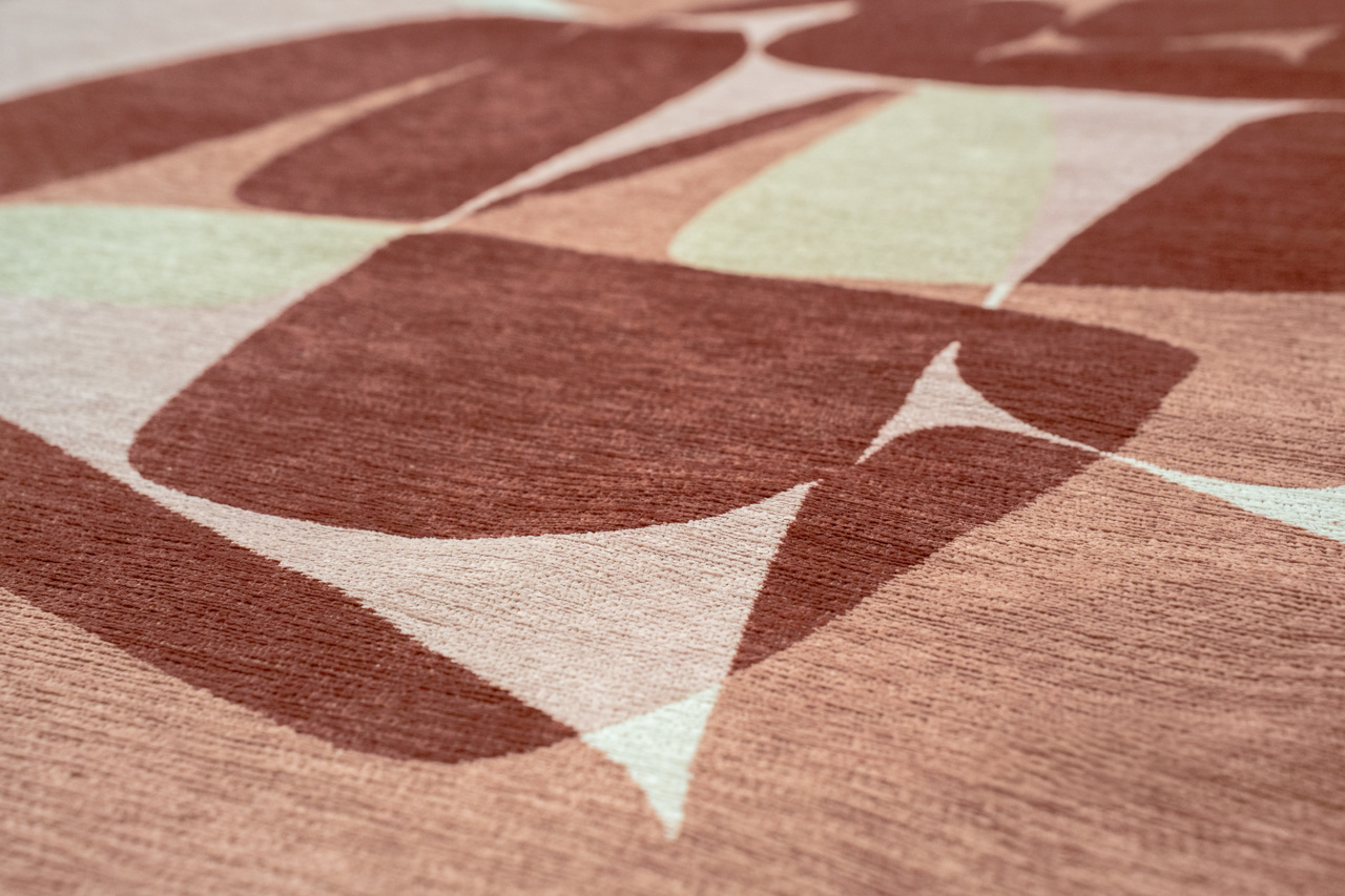 Stones Cherry Mocha Rug | Size: 140 × 200 cm